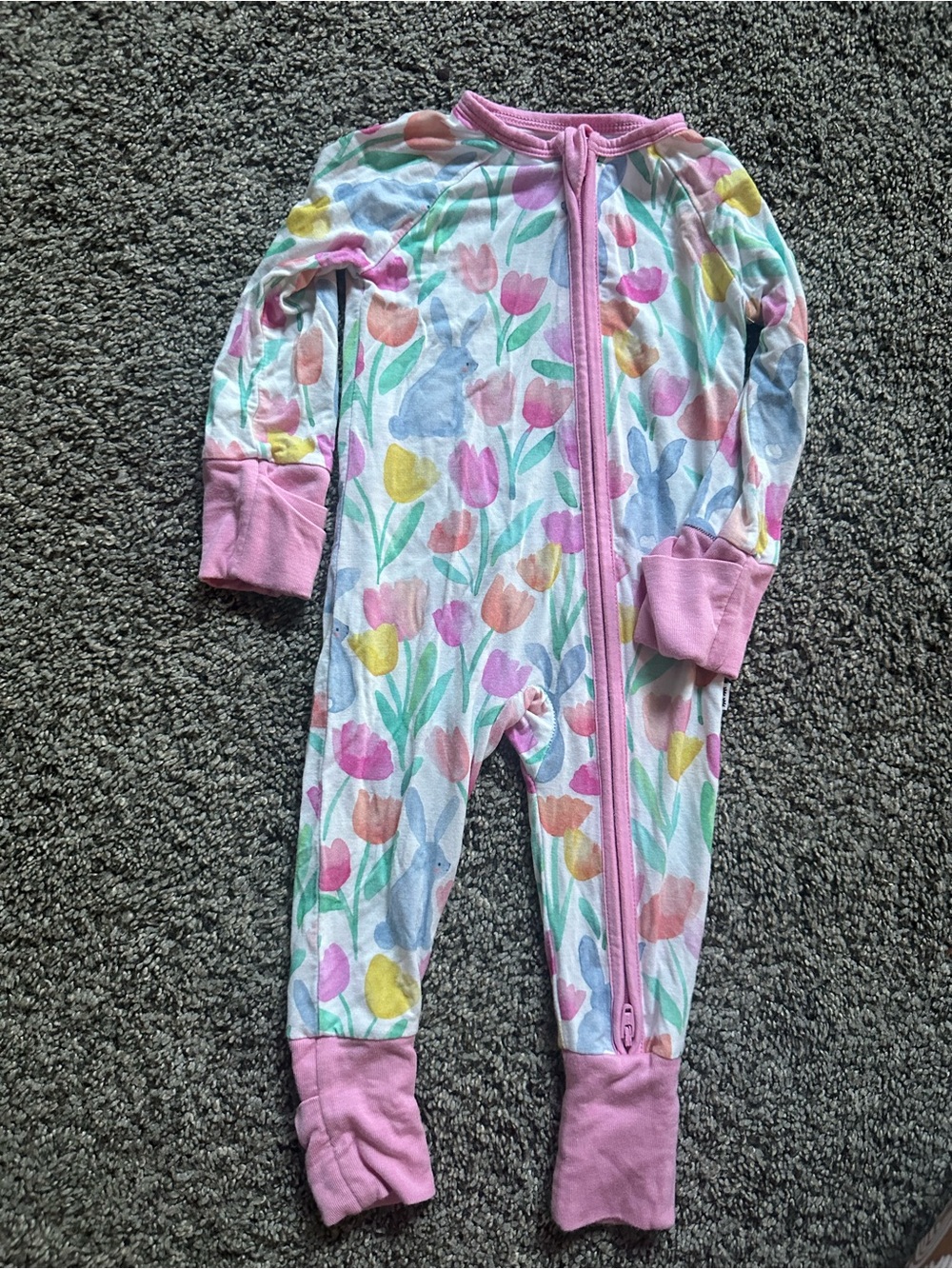Little Sleepies Easter Flower Pajamas 0-3 month zippy